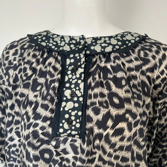 American Rag Gray Leopard Print Polka Dots Tunic Dress Size M NWT - Picture 2 of 8